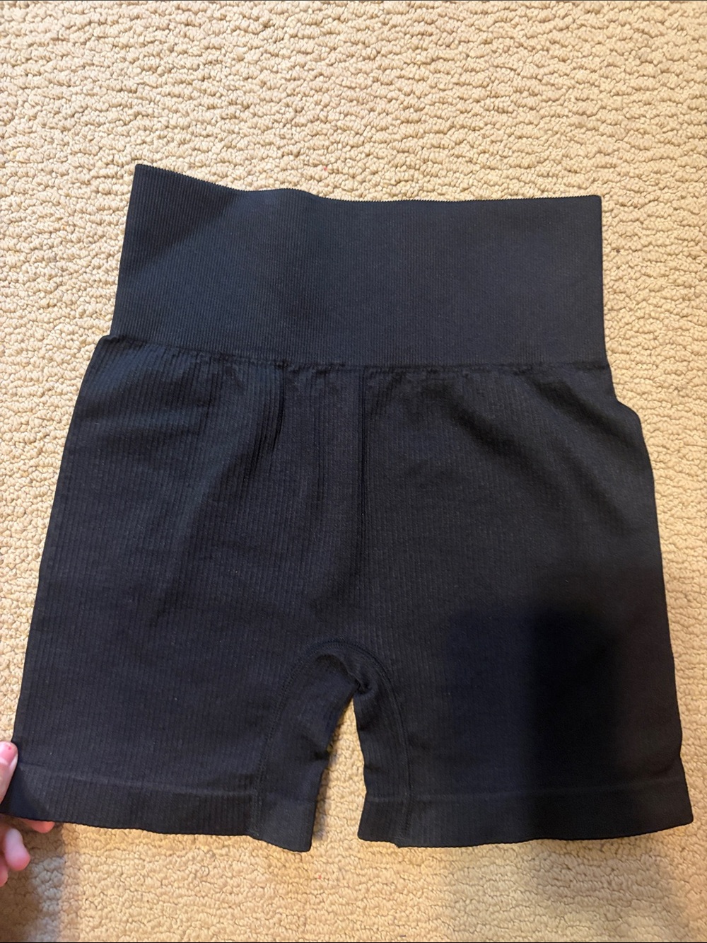 High Waist Black Seamless Shaping Shorts